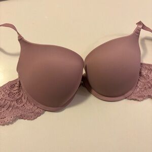 Mauve Lace-Back T-Shirt Bra - Women Intimates